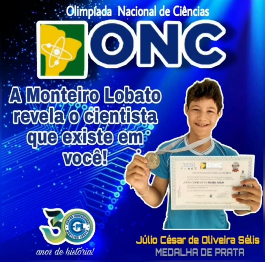 ONC - Aluno recebe medalha de prata (2020)