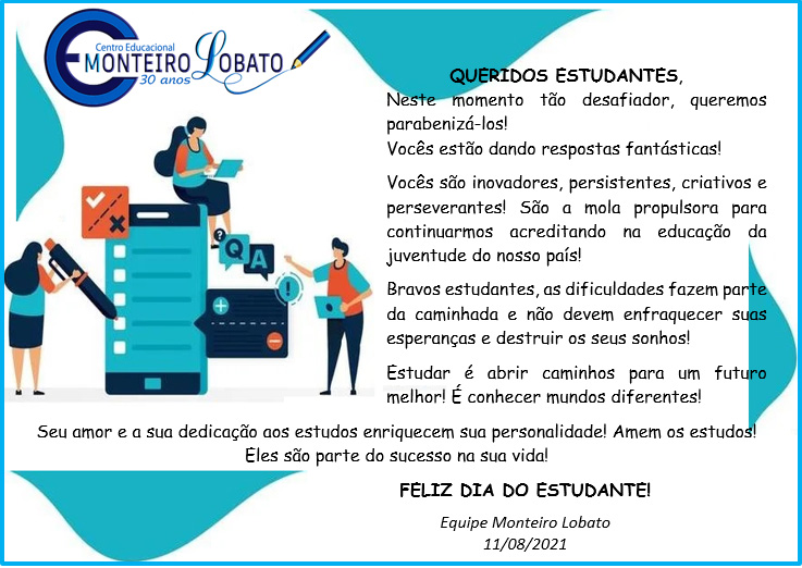 FELIZ DIA DO ESTUDANTE - 2021