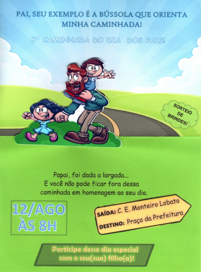 CONVITE - 8ª CAMINHADA EM HOMENAGEM AO PAIS
